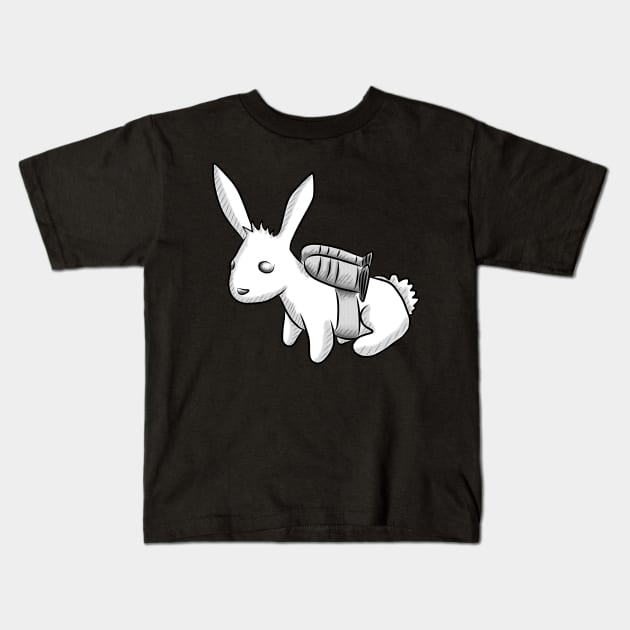 Bunny with Jetpack Kids T-Shirt by Darthblueknight